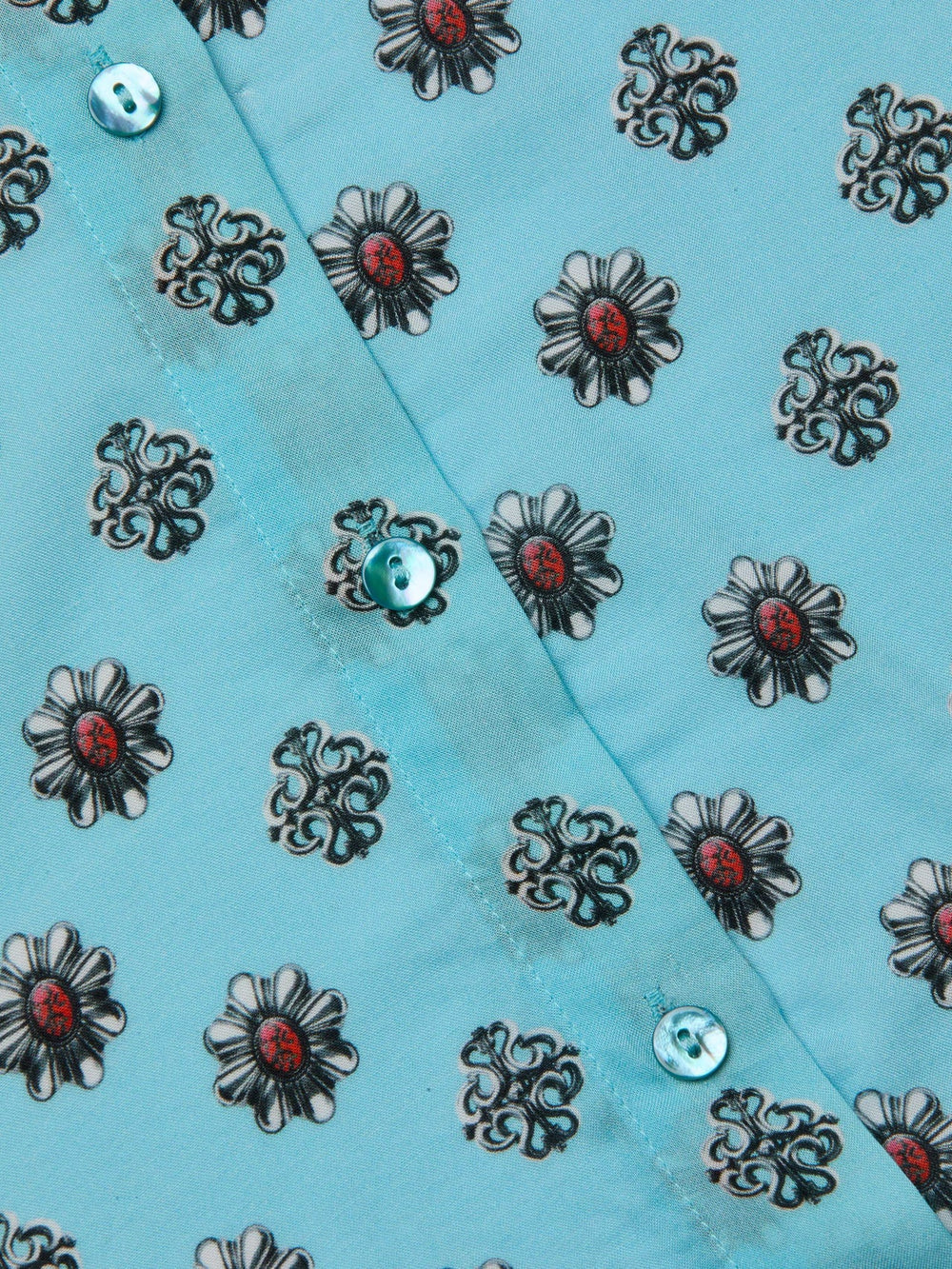 Holly Blouse in Light Turquoise/Coral Stone Foula | L'AGENCE discount