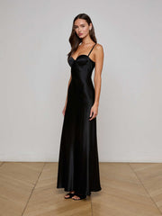 Sayla Silk Gown in Black | L'AGENCE near me
