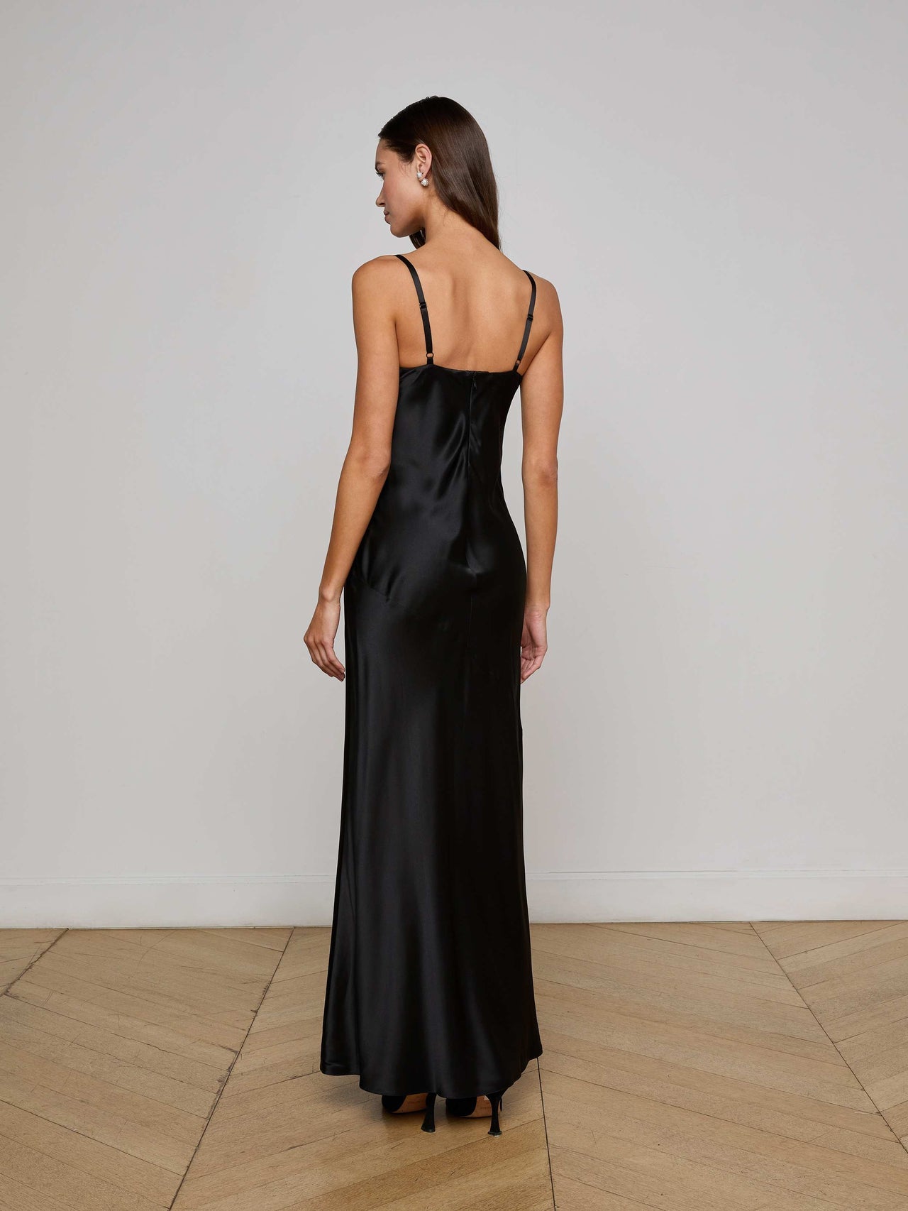 Sayla Silk Gown in Black | L'AGENCE near me