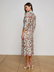 Emilio Lace Shirt Dress in Multi Colored Eyelet | L'AGENCE discount
