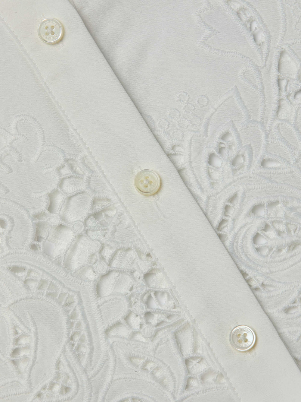 Seychelle Cropped Eyelet Blouse in White | L'AGENCE US