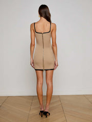 Jettie Mini Dress in Dark Cappuccino | L'AGENCE Women