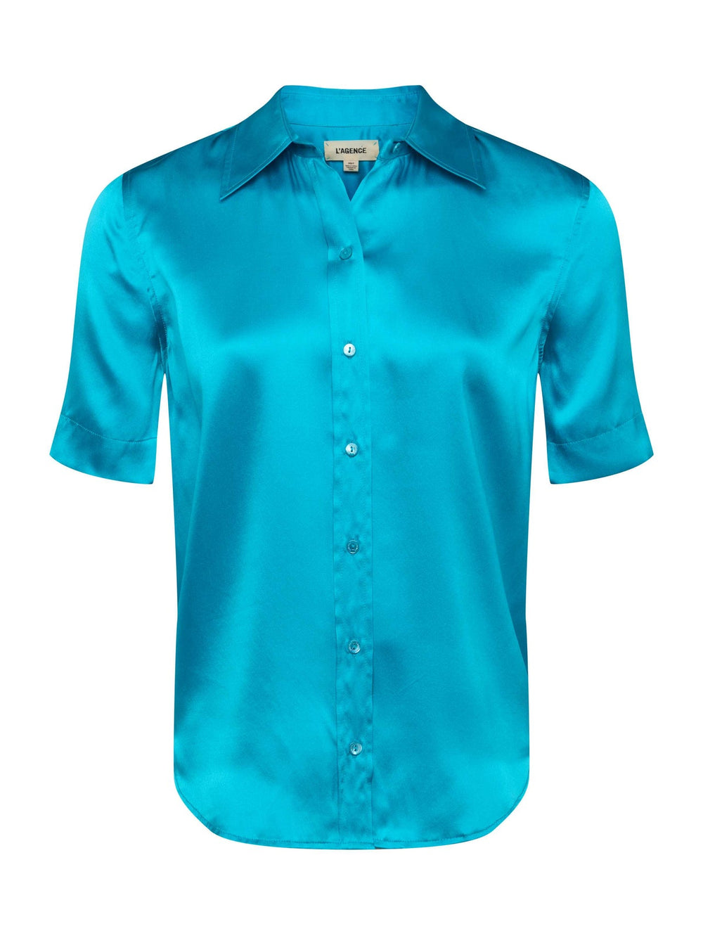 Ellah Silk Blouse in Bright Aqua | L'AGENCE US