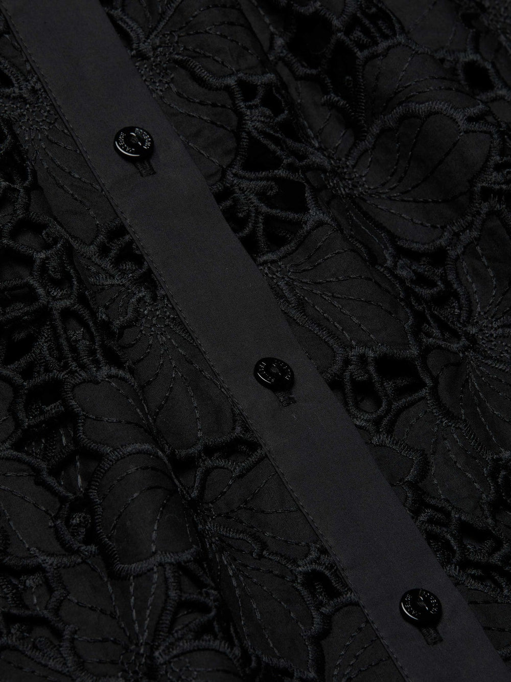 Emilio Lace Shirt Dress in Black | L'AGENCE online
