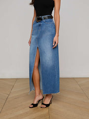 Rysa Jean Maxi Skirt in Woodrow | L'AGENCE US