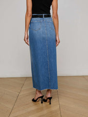 Rysa Jean Maxi Skirt in Woodrow | L'AGENCE US