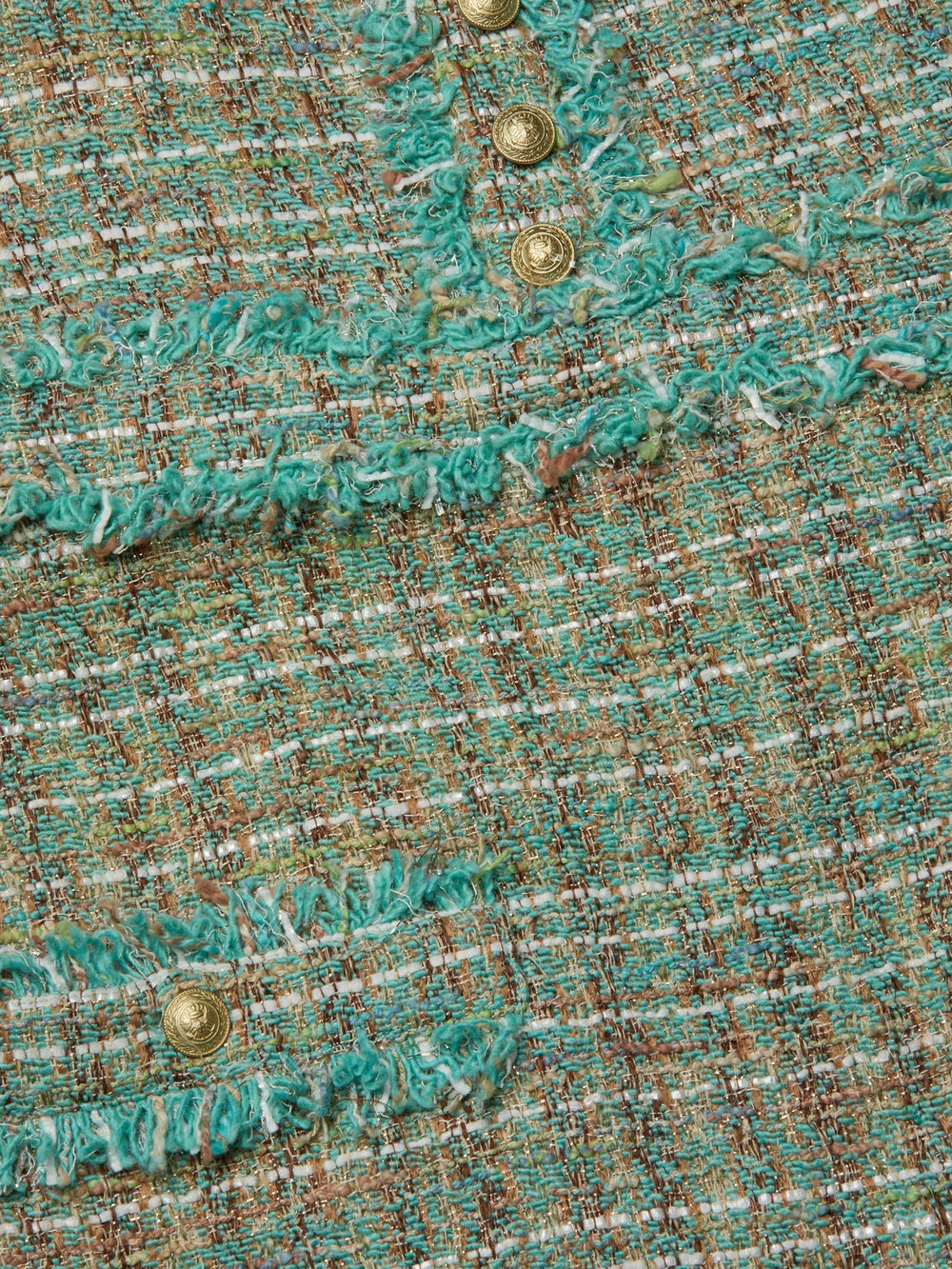 Valli Tweed Mini Dress in Lagoon/Light Brown Tweed | L'AGENCE discount