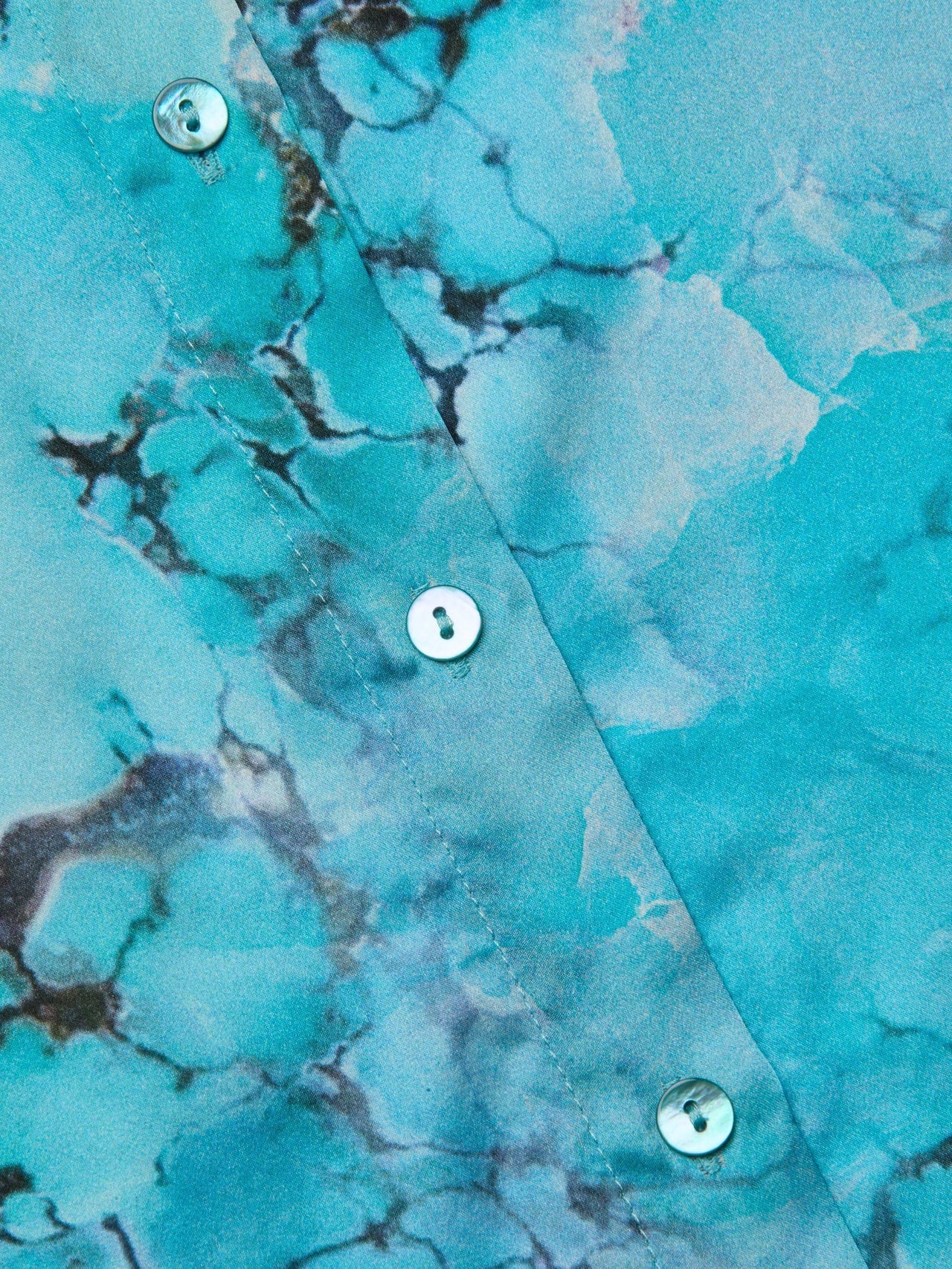 Tyler Silk Blouse in Multi Turquoise Stone | L'AGENCE discount