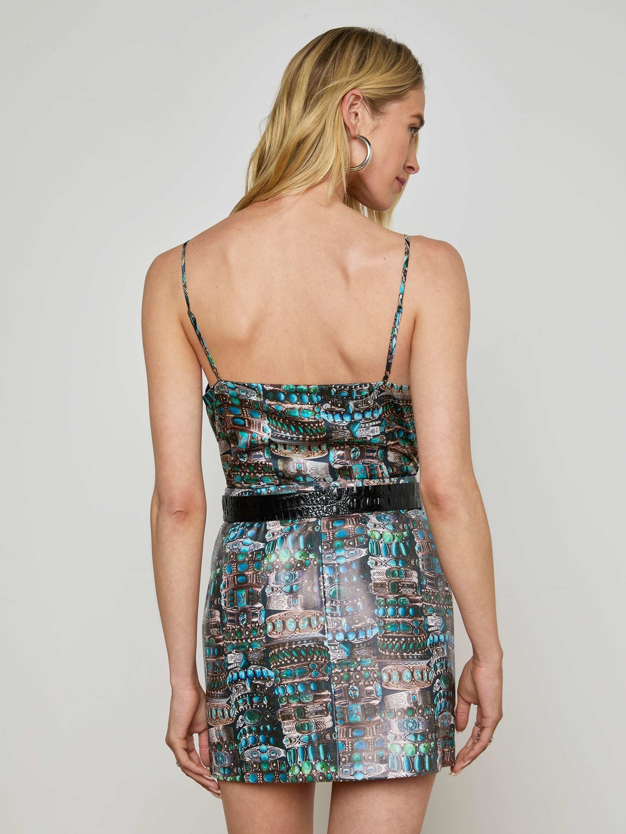 Jane Silk Camisole in Midnight Multi Western Bracelet | L'AGENCE Women