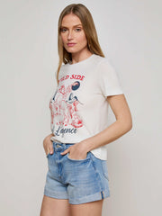 Eliza Graphic Tee in White | L'AGENCE for sale
