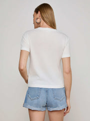 Eliza Graphic Tee in White | L'AGENCE for sale