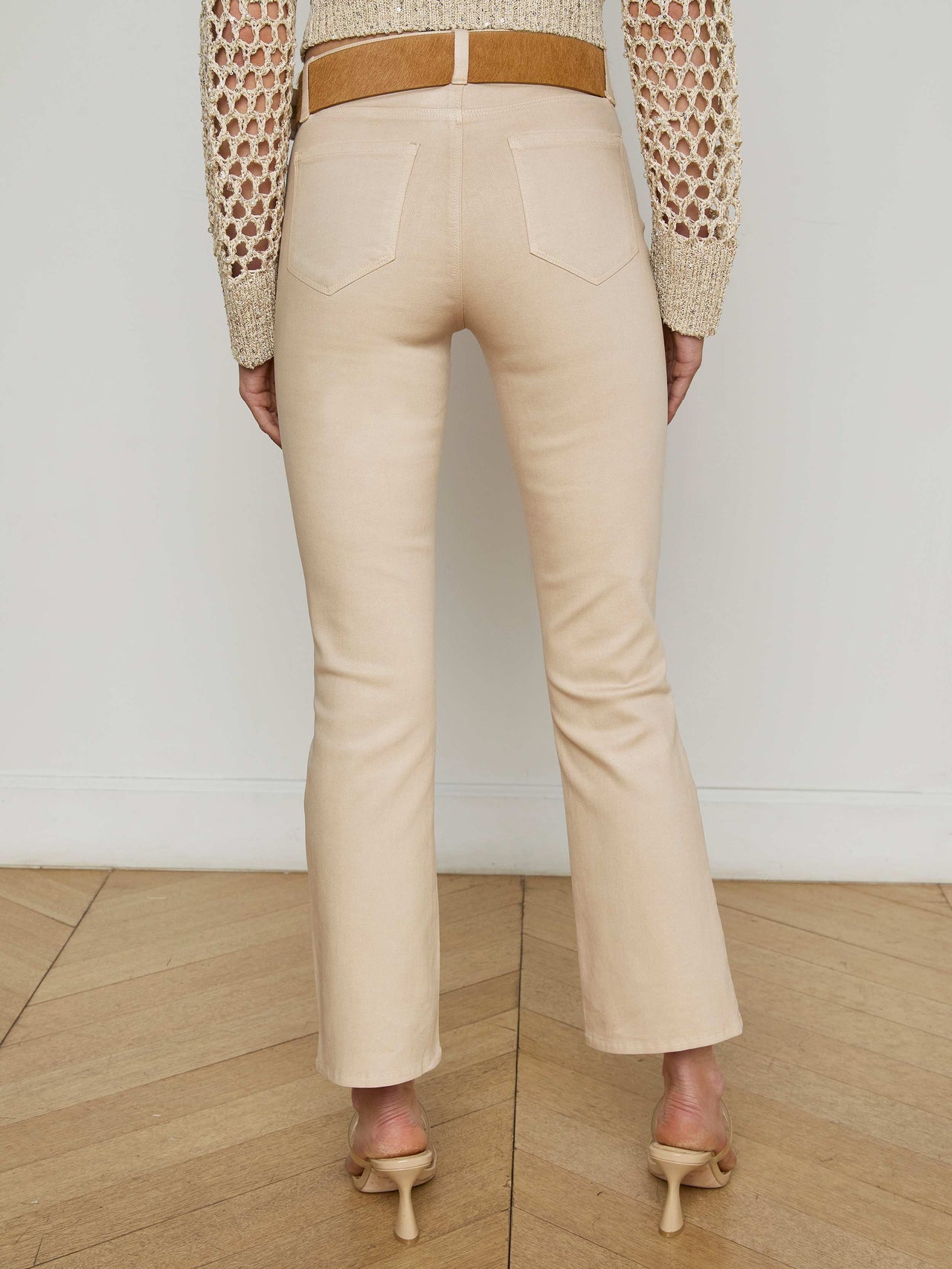 Tati Coated Bootcut Jean in Cement Coated | L'AGENCE sale