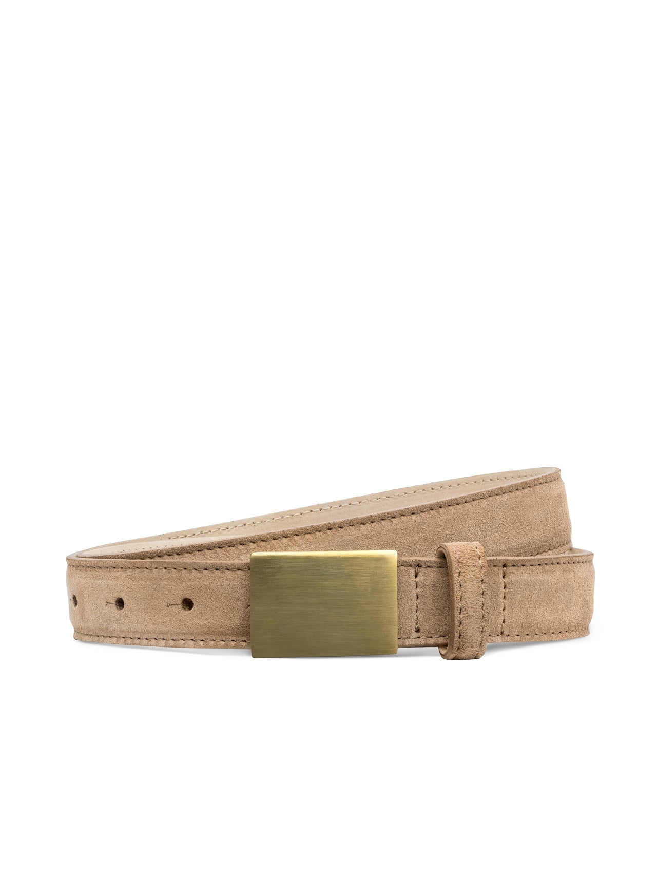 Amis Suede Belt in Cappuccino | L'AGENCE sale