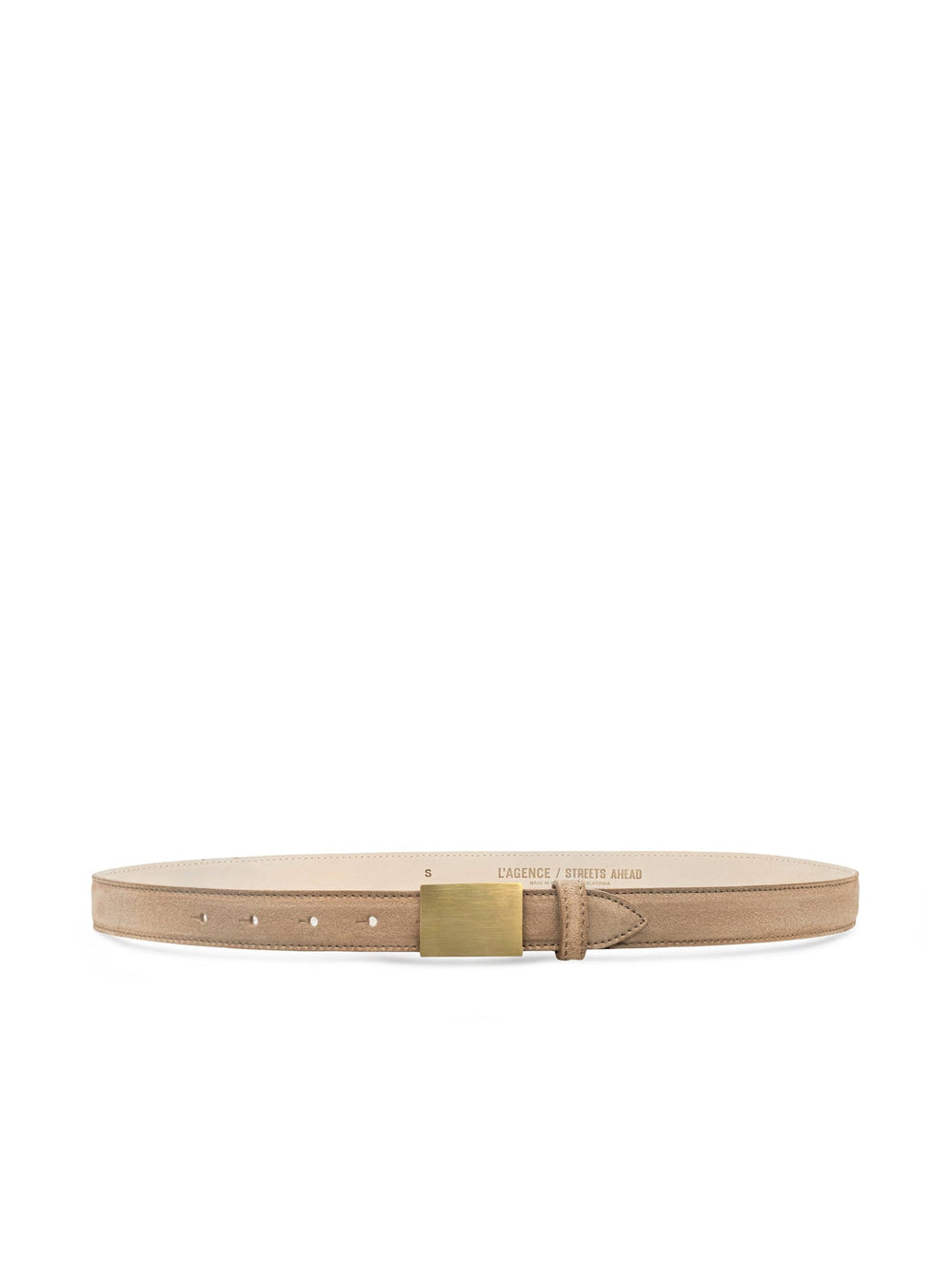 Amis Suede Belt in Cappuccino | L'AGENCE sale