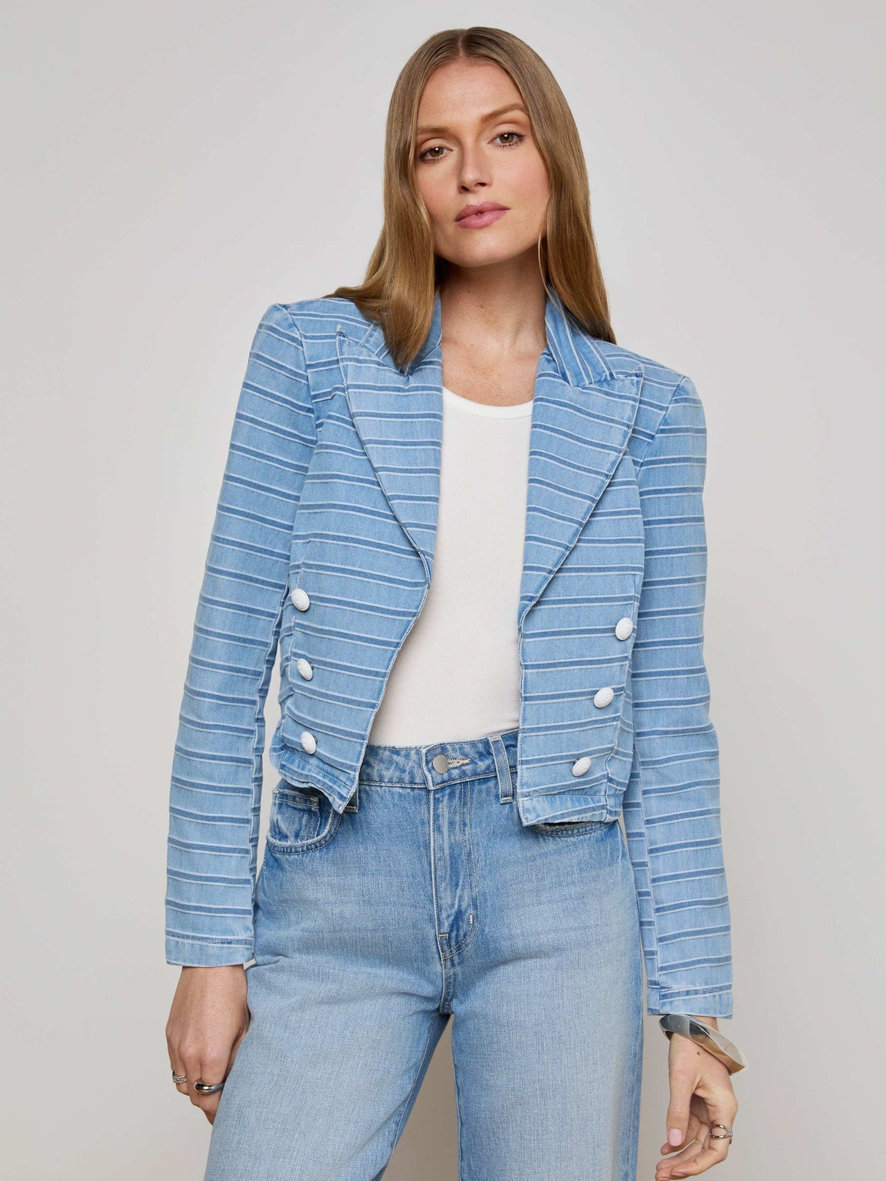 Dolly Striped Blazer in Tempe | L'AGENCE discount
