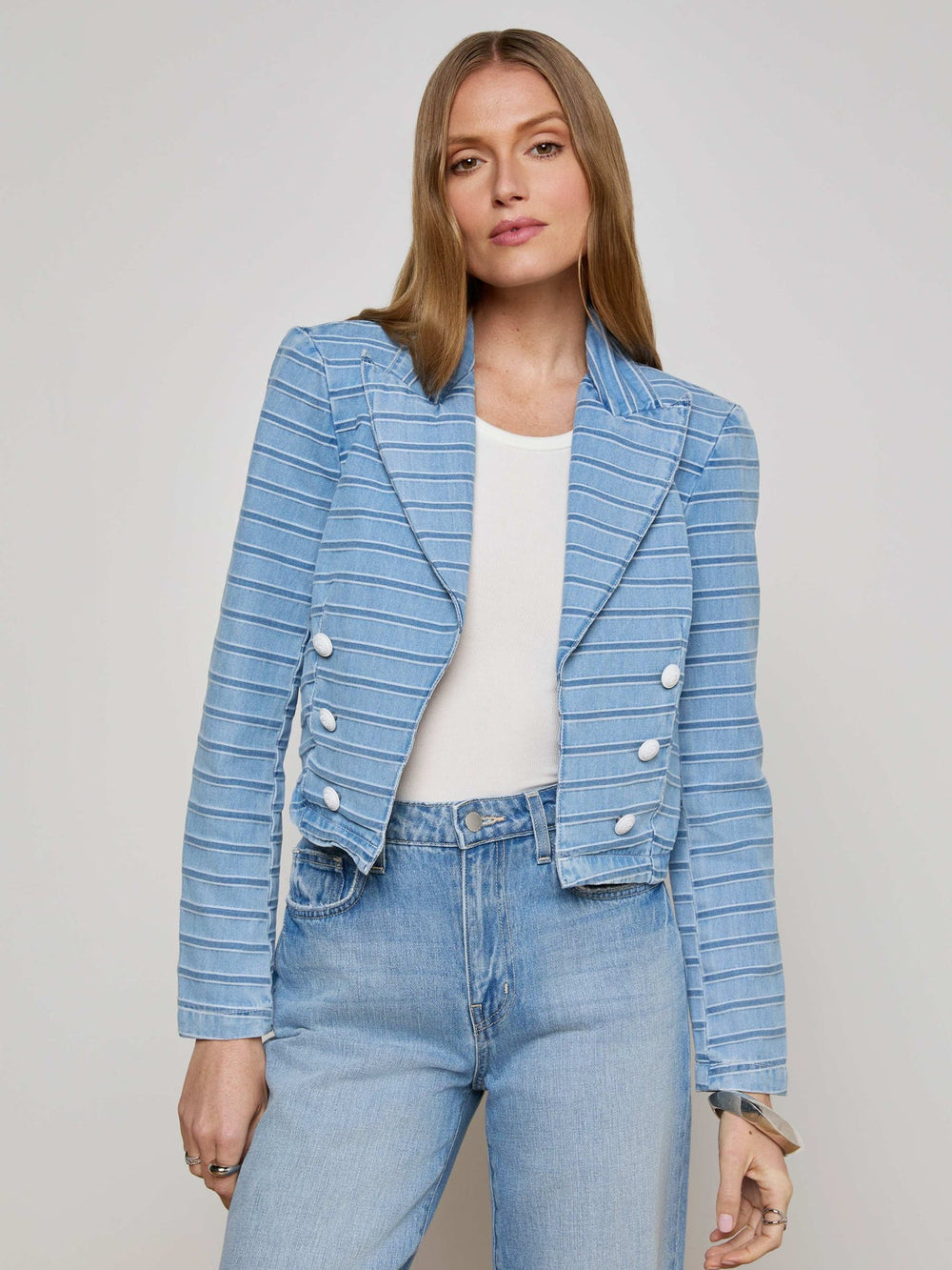 Dolly Striped Blazer in Tempe | L'AGENCE discount