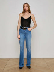 Elowen Mesh Bodysuit in Black | L'AGENCE US