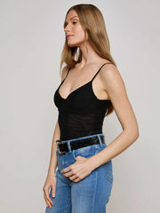 Elowen Mesh Bodysuit in Black | L'AGENCE US