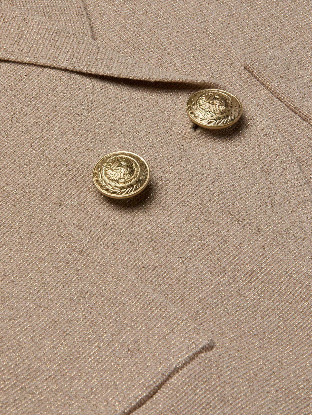 Sofia Knit Blazer in Pale Khaki/Gold | L'AGENCE US