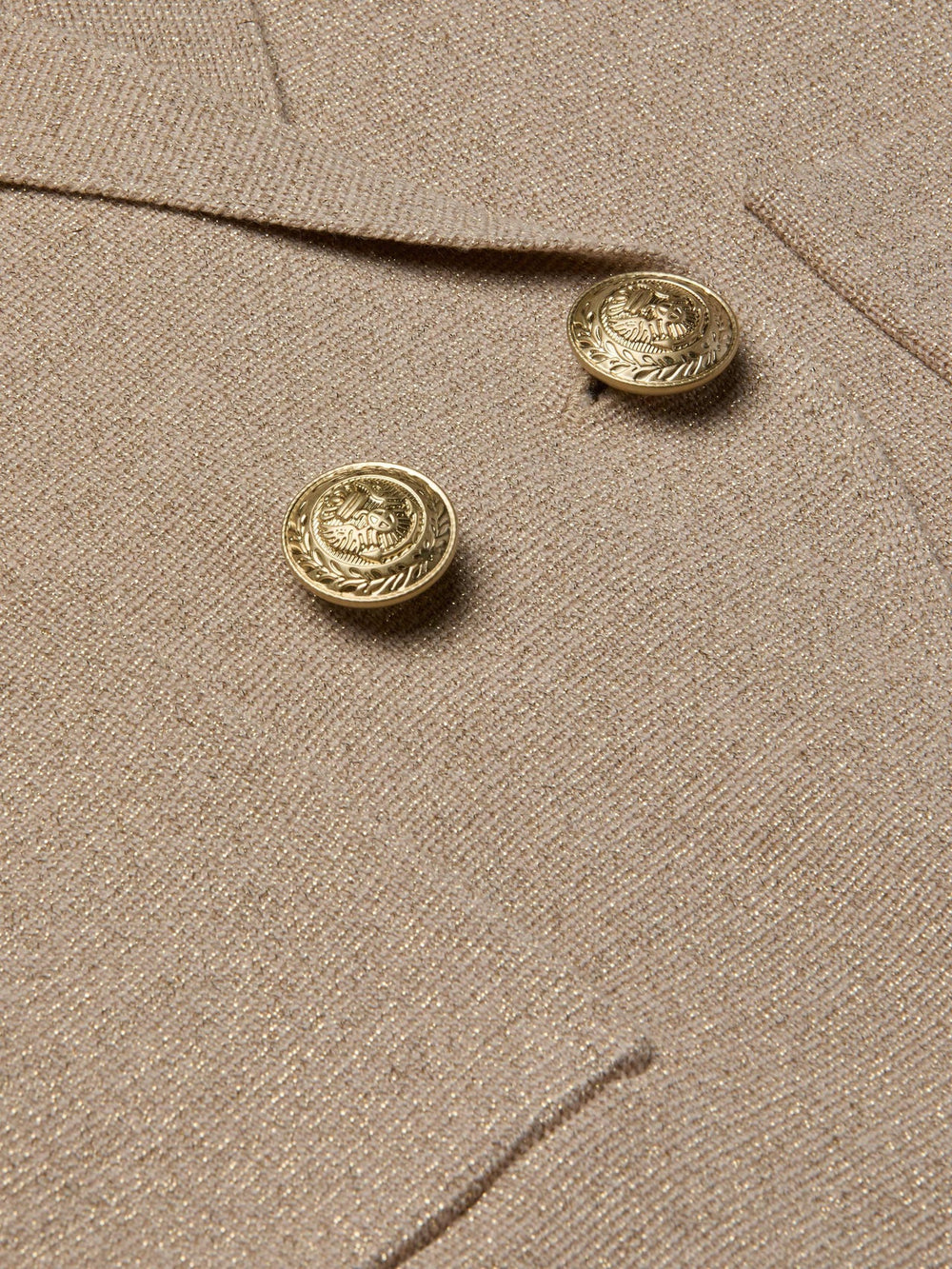 Sofia Knit Blazer in Pale Khaki/Gold | L'AGENCE US