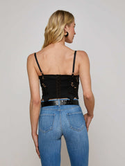 Sonya Lace Bustier in Black | L'AGENCE near me