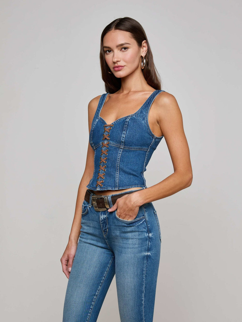 Nayeli Corset Top in Redford | L'AGENCE US
