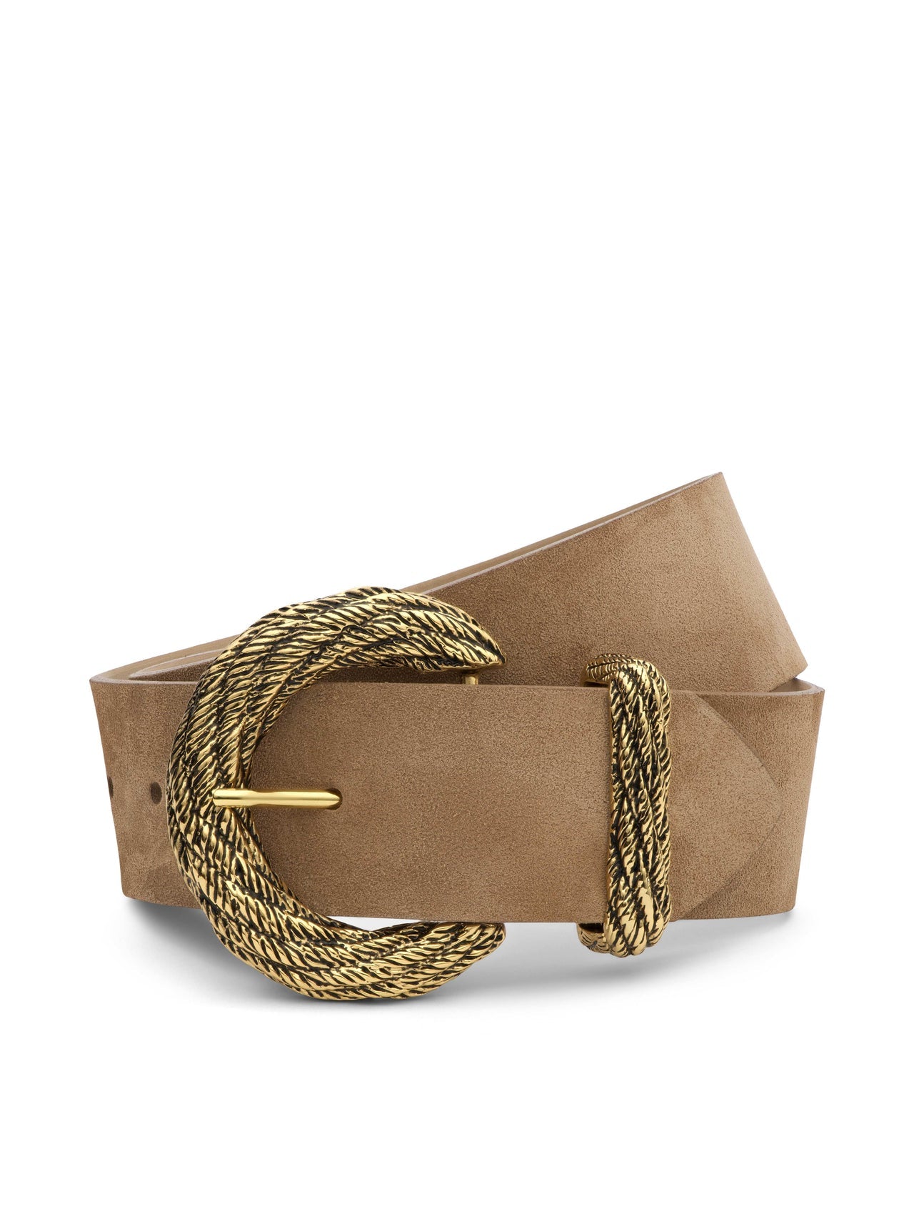 Adelle Suede Belt in Cappuccino | L'AGENCE for sale