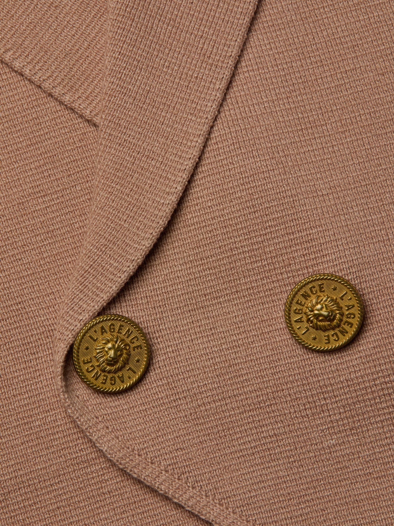 Zadie Knit Vest in Dark Cappuccino/Gold | L'AGENCE online