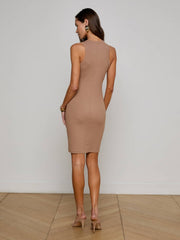 Ellis Racerback Dress in Ginger Snap | L'AGENCE for sale