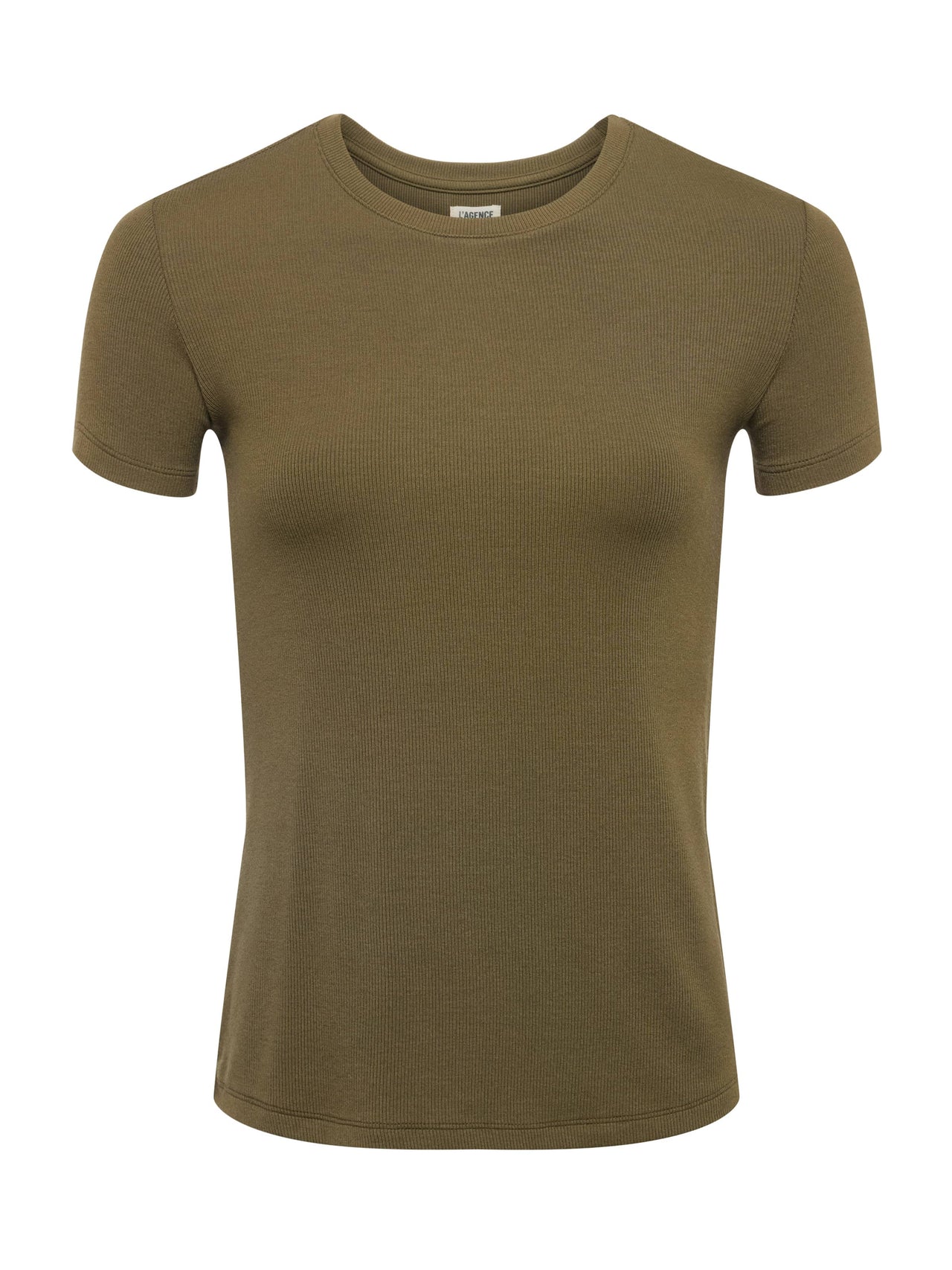 Ressi Fitted Tee in Pine | L'AGENCE online