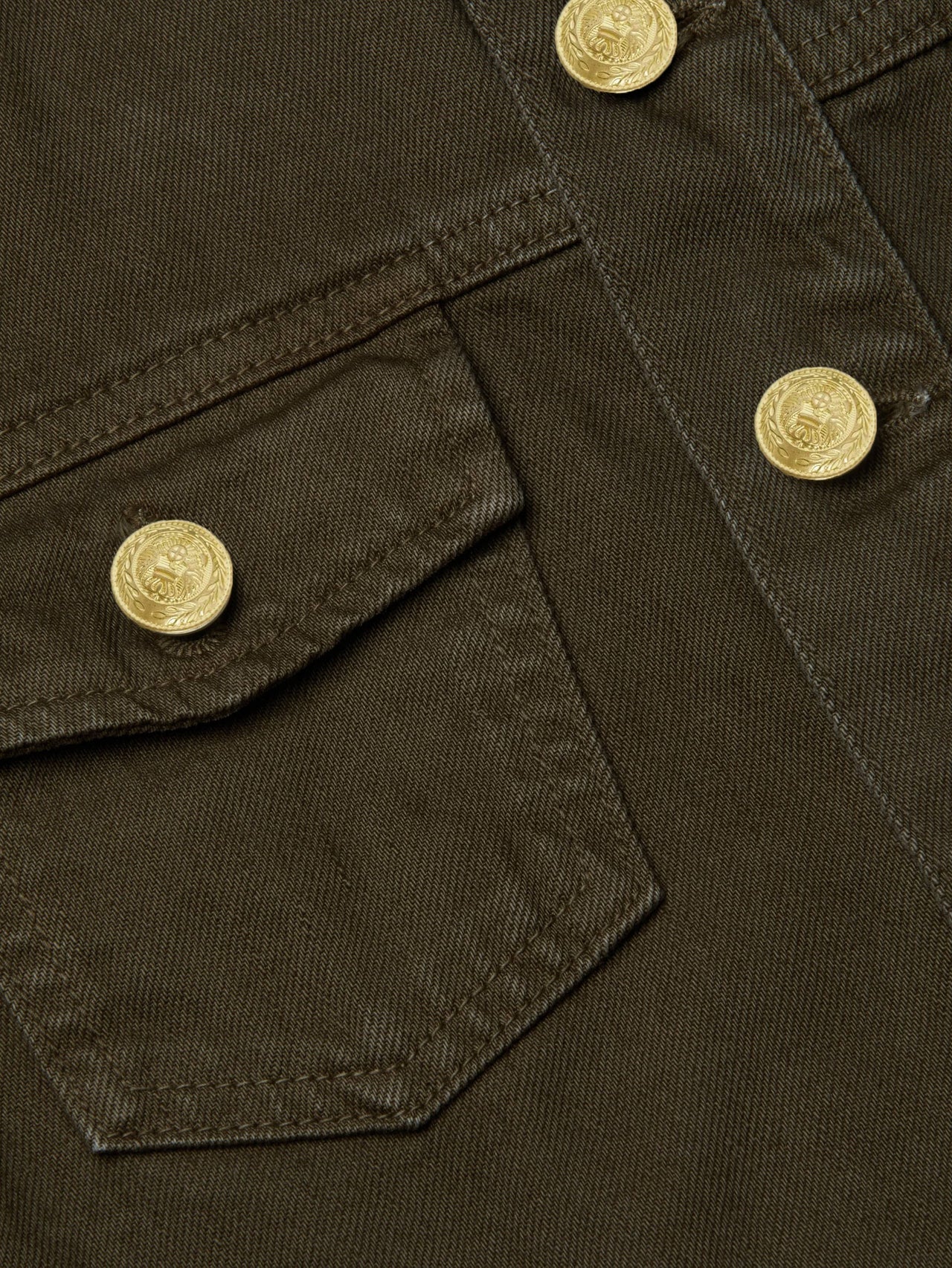 Koda Cropped Jean Jacket in Pine | L'AGENCE discount