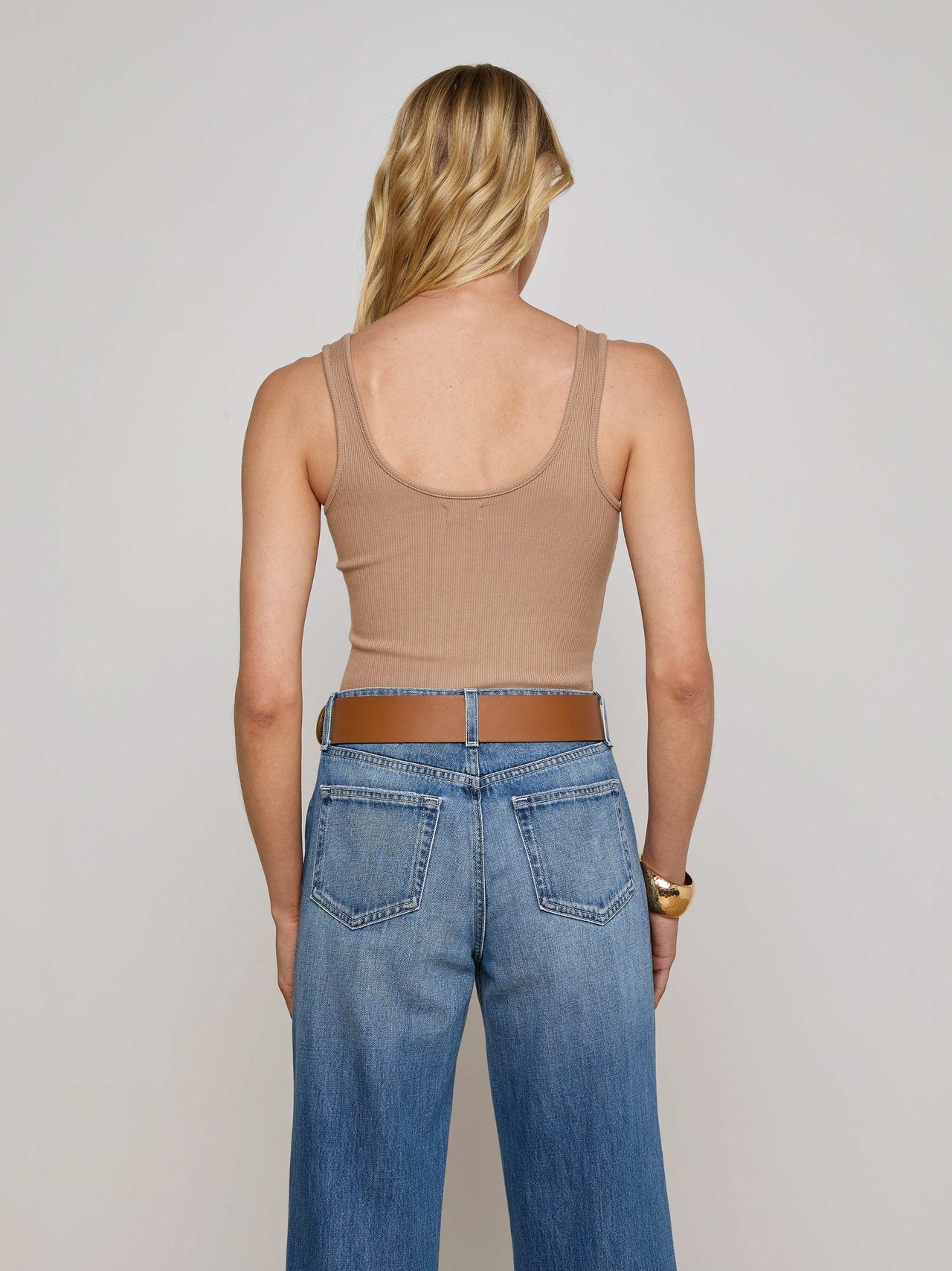 Nica Scoopneck Bodysuit in Ginger Snap | L'AGENCE Women