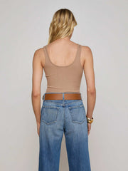 Nica Scoopneck Bodysuit in Ginger Snap | L'AGENCE Women