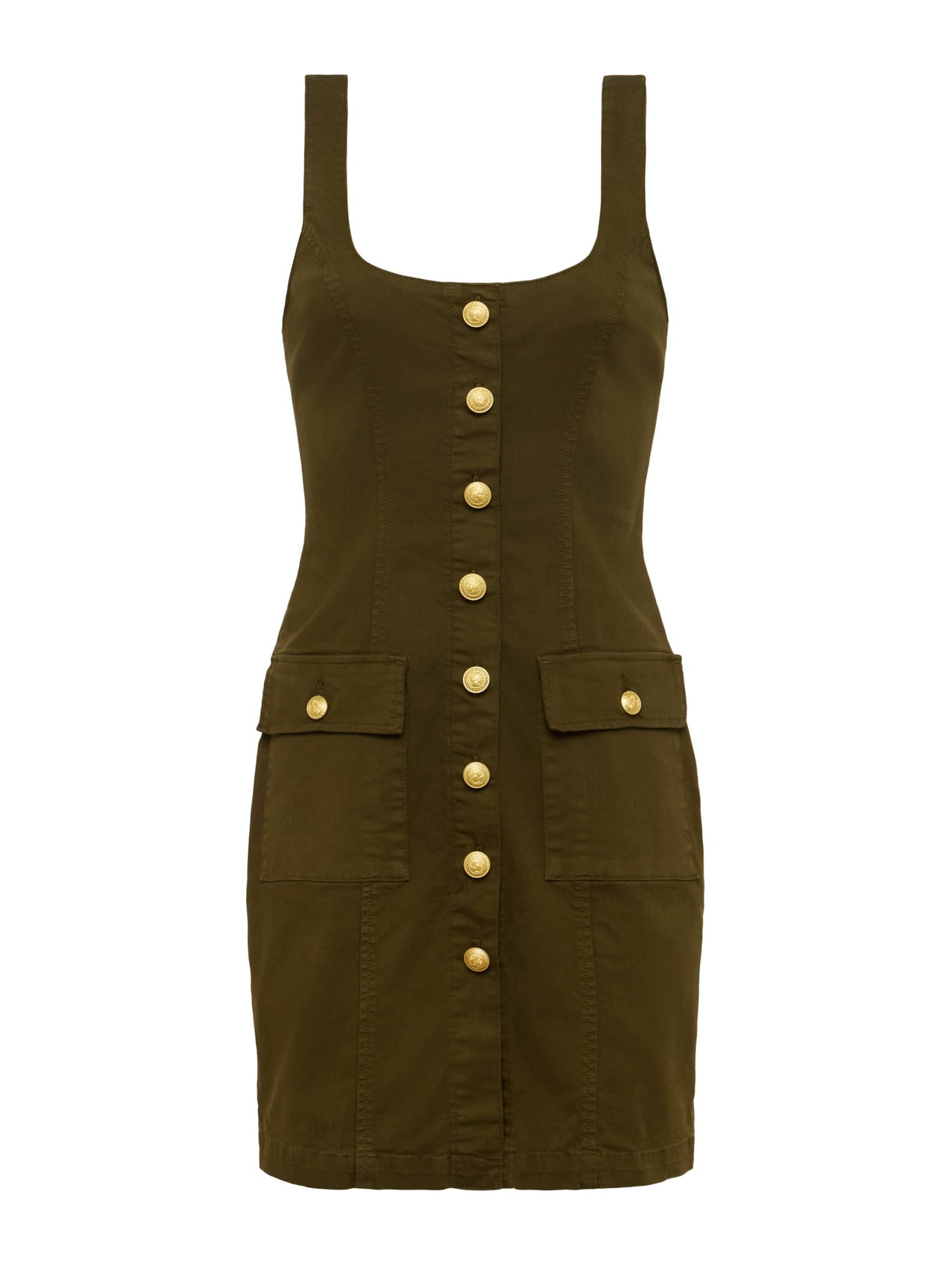 Midy Button-Front Dress in Pine | L'AGENCE near me