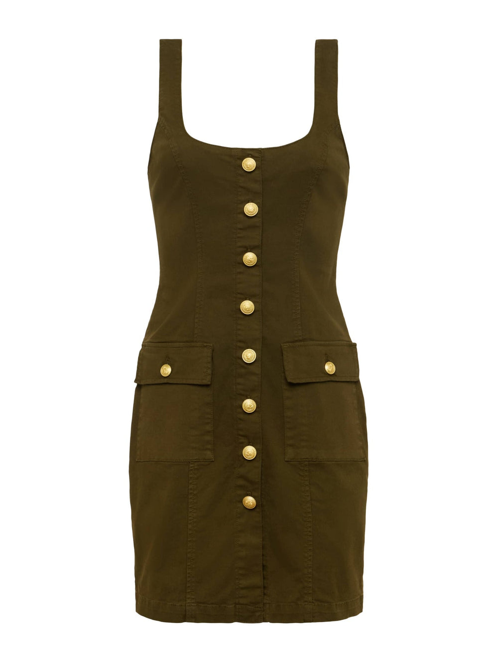 Midy Button-Front Dress in Pine | L'AGENCE near me