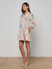 Meadow Mini Shirt Dress in Multi Western Paisley | L'AGENCE online