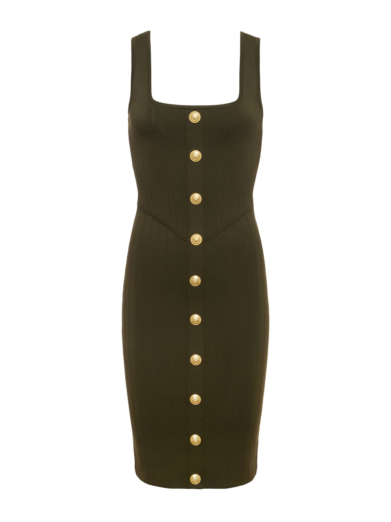 Soleil Knit Dress in Pine/Gold | L'AGENCE US