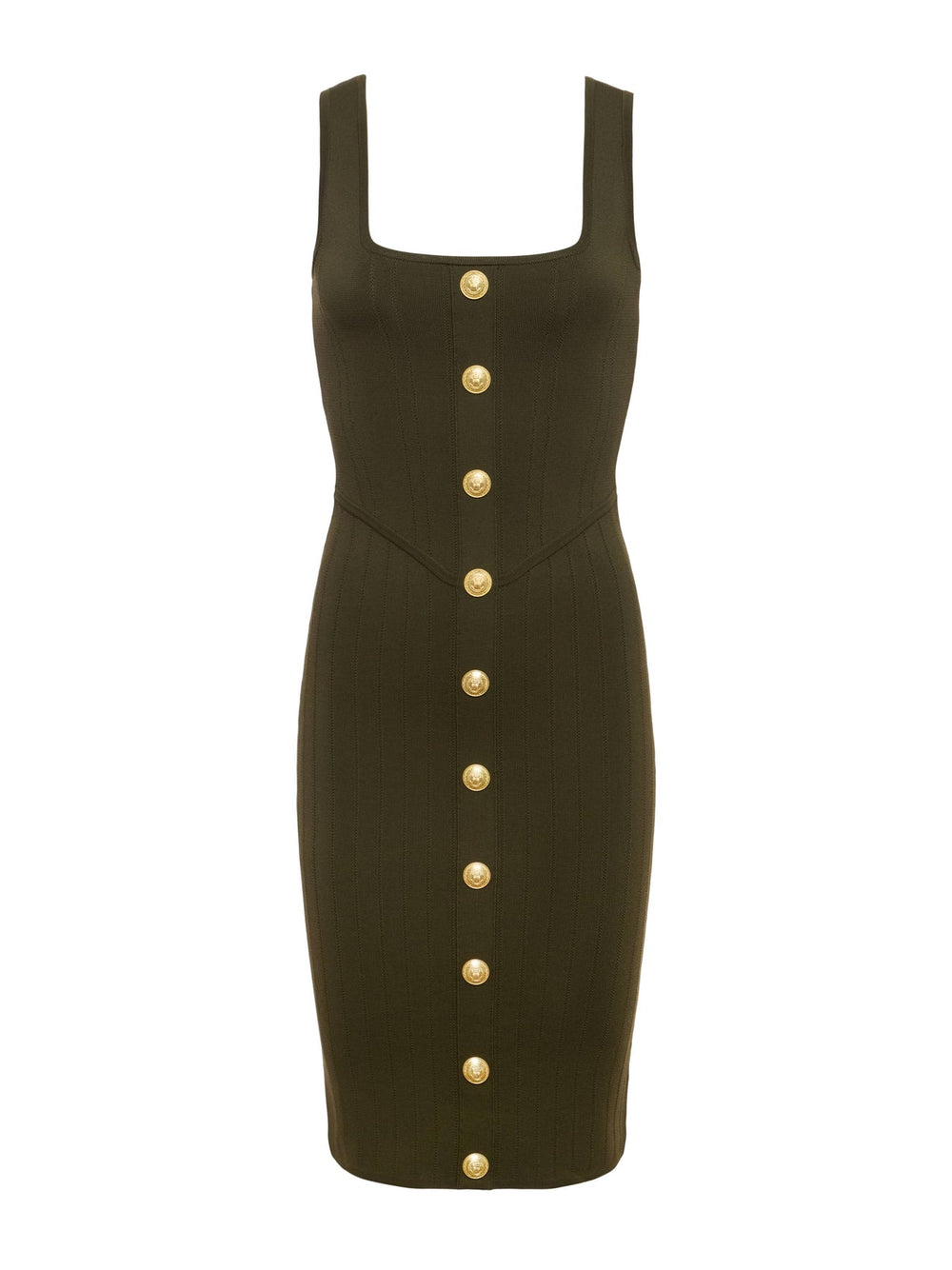 Soleil Knit Dress in Pine/Gold | L'AGENCE US