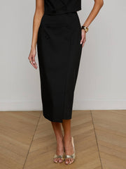 Febe Tuxedo Skirt in Black | L'AGENCE near me