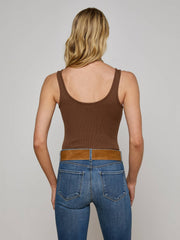 Nica Scoopneck Bodysuit in Sequoia Brown | L'AGENCE sale