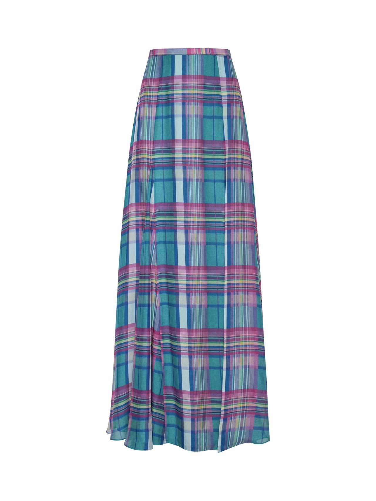 Patricia Plaid Maxi Skirt in Multi Colorful Plaid | L'AGENCE sale