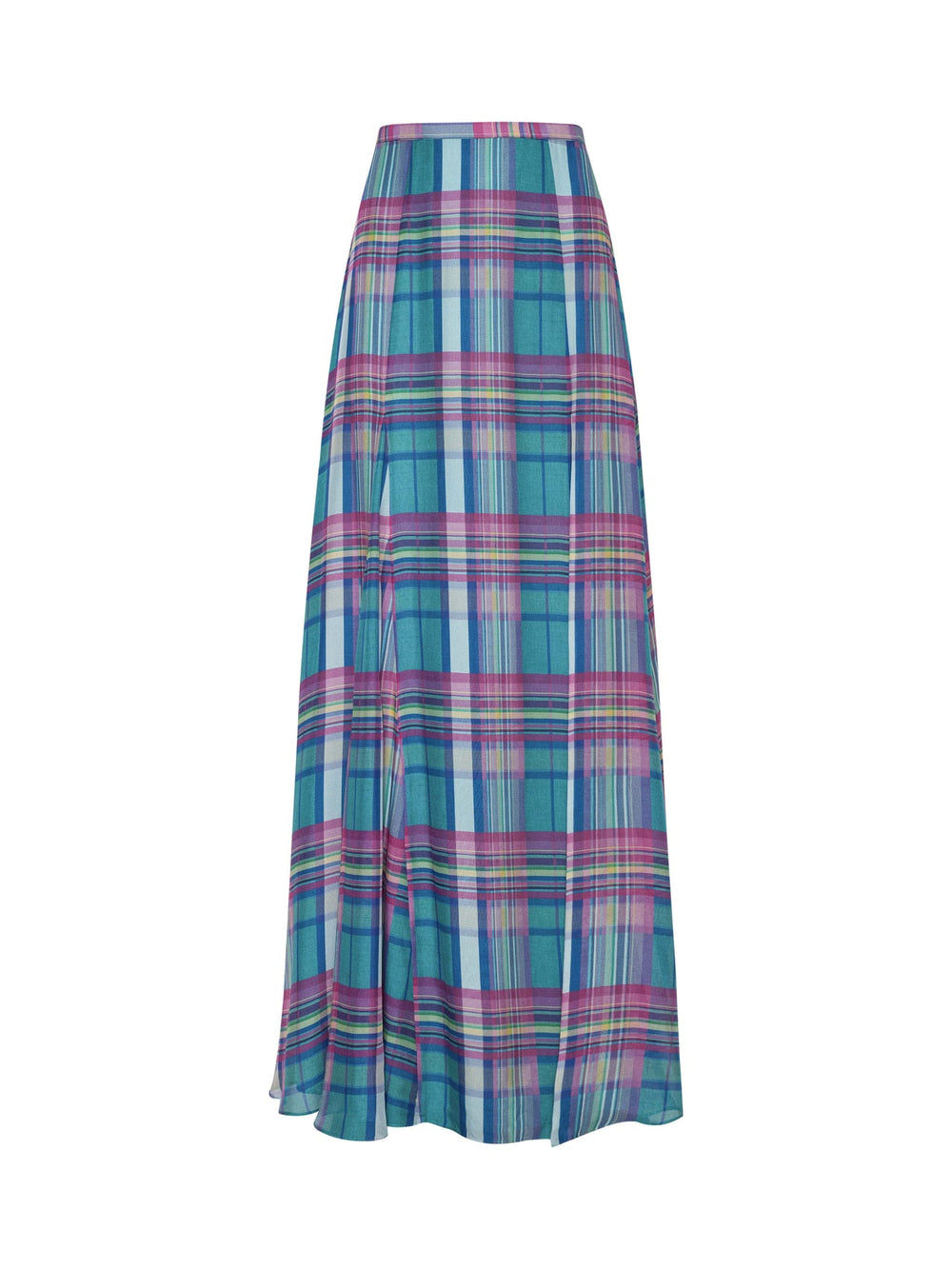Patricia Plaid Maxi Skirt in Multi Colorful Plaid | L'AGENCE sale
