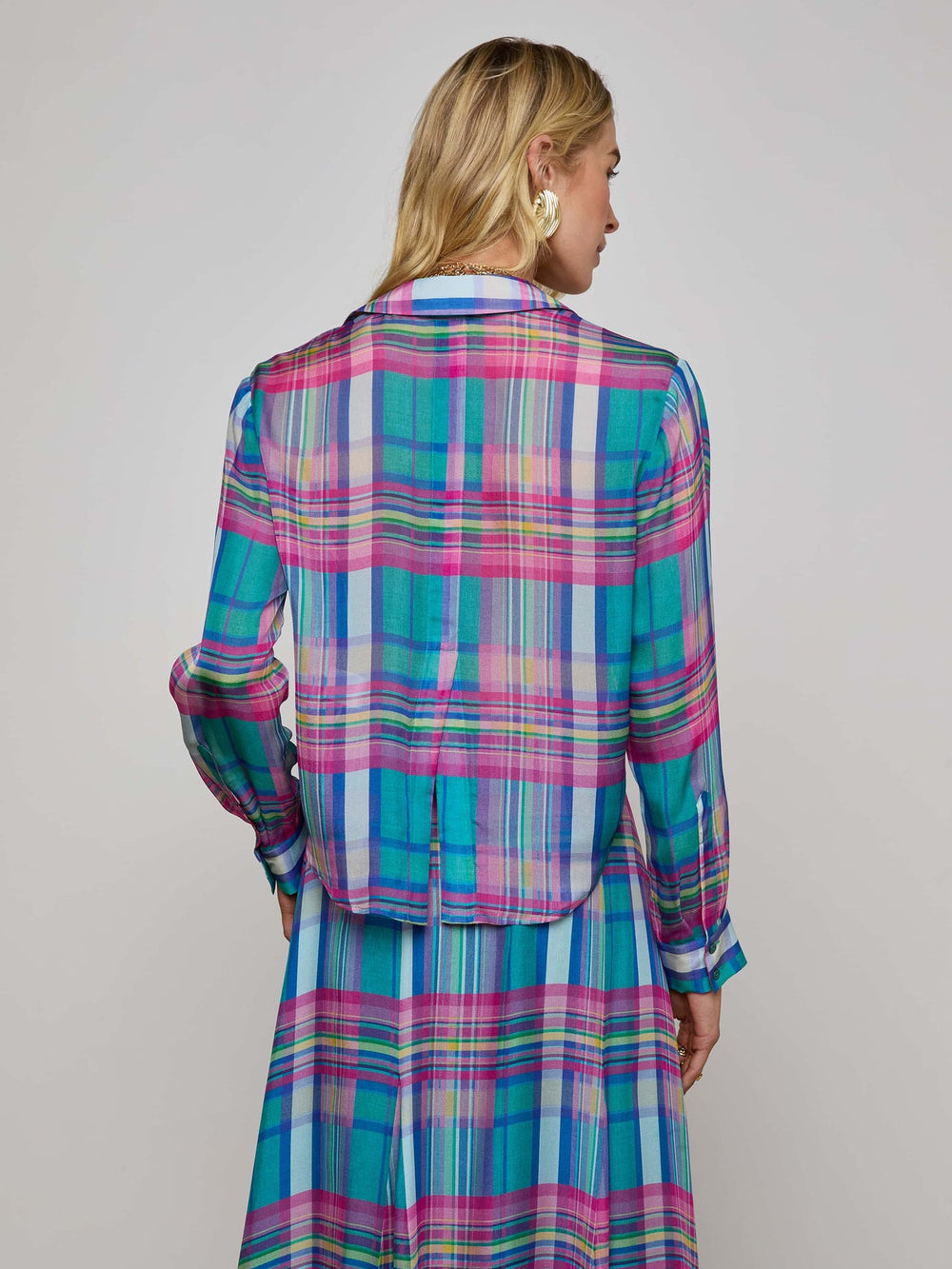Cosette Plaid Shirt in Multi Colorful Plaid | L'AGENCE near me