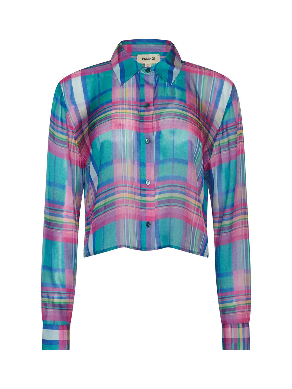 Cosette Plaid Shirt in Multi Colorful Plaid | L'AGENCE near me