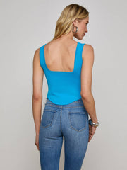 Saga Top in Dresden Blue/Nickel | L'AGENCE for sale