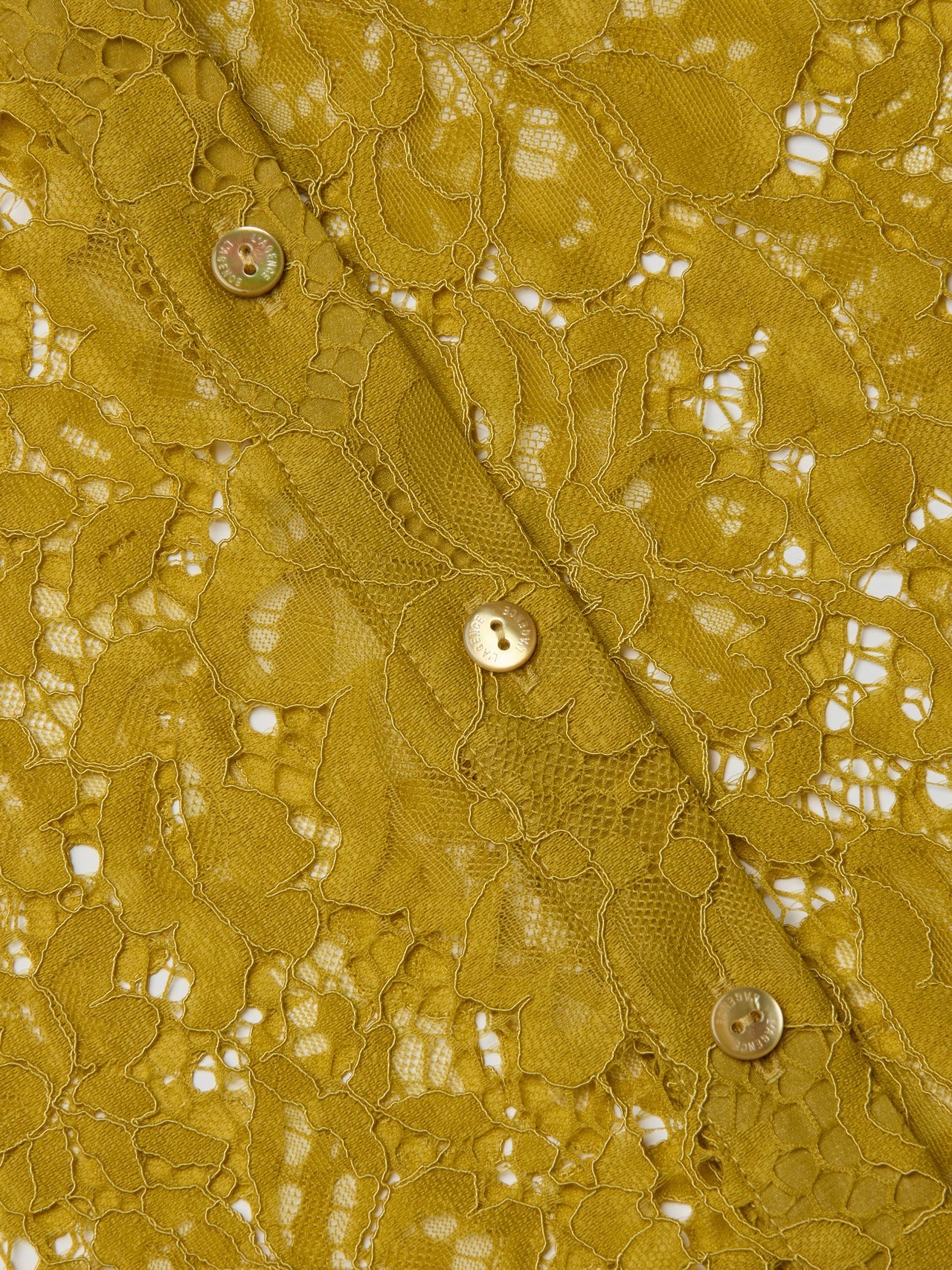 Maia Floral Lace Blouse in Ceylon Yellow Lace | L'AGENCE online
