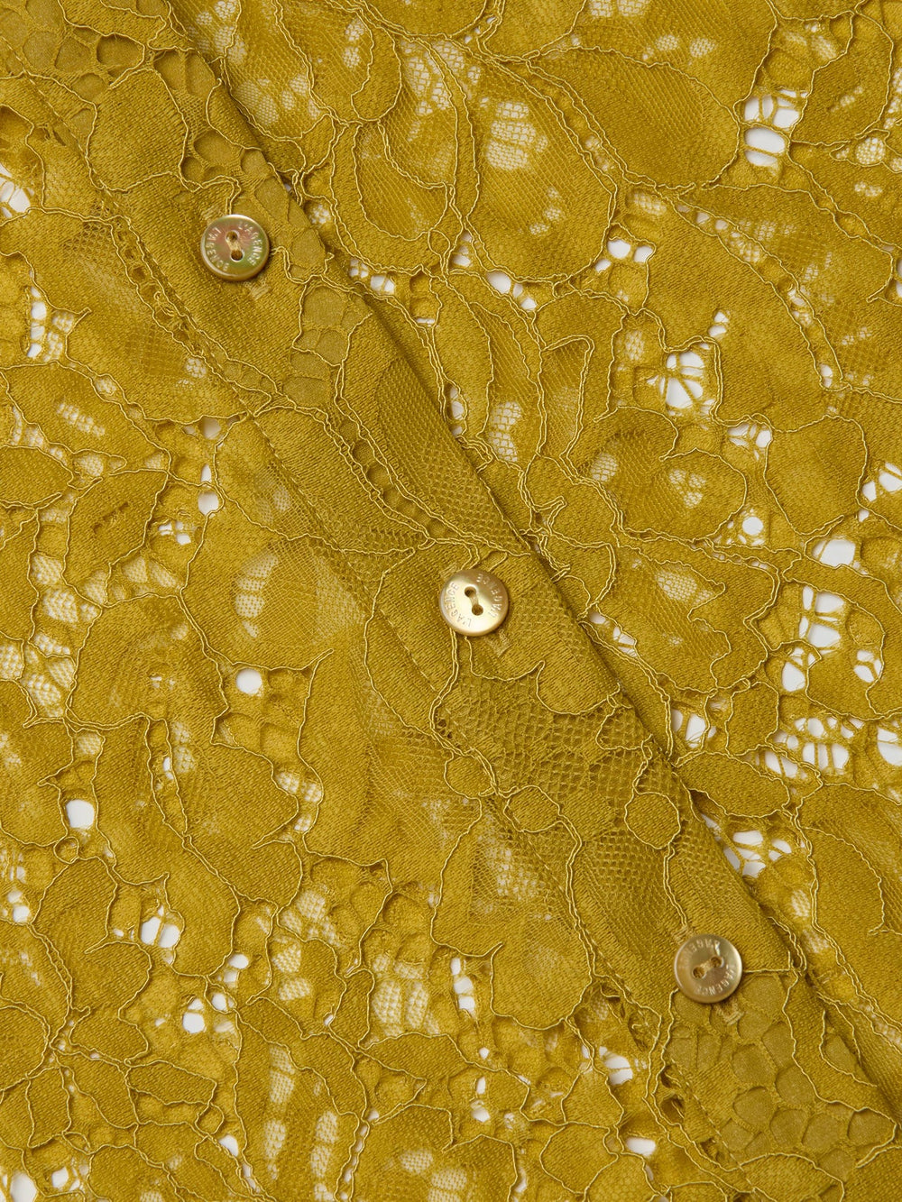 Maia Floral Lace Blouse in Ceylon Yellow Lace | L'AGENCE online