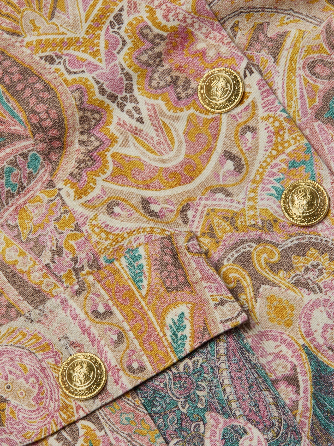 Idy Button-Front Dress in Multi Western Paisley | L'AGENCE online