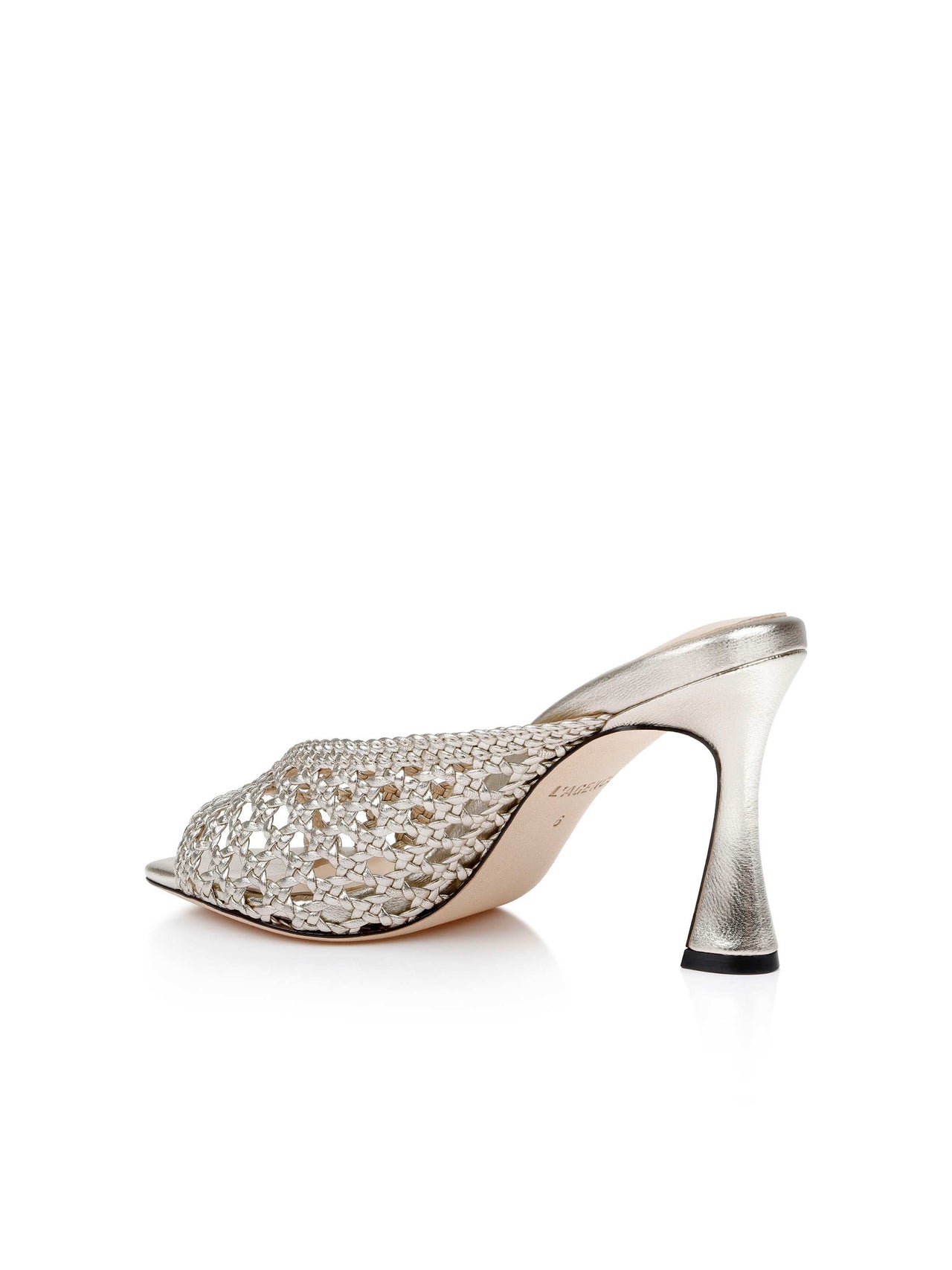 Jacques Leather Mule in Gold Leather | L'AGENCE for sale