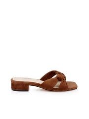 Lea Suede Knot Sandal in Buckskin Suede | L'AGENCE sale
